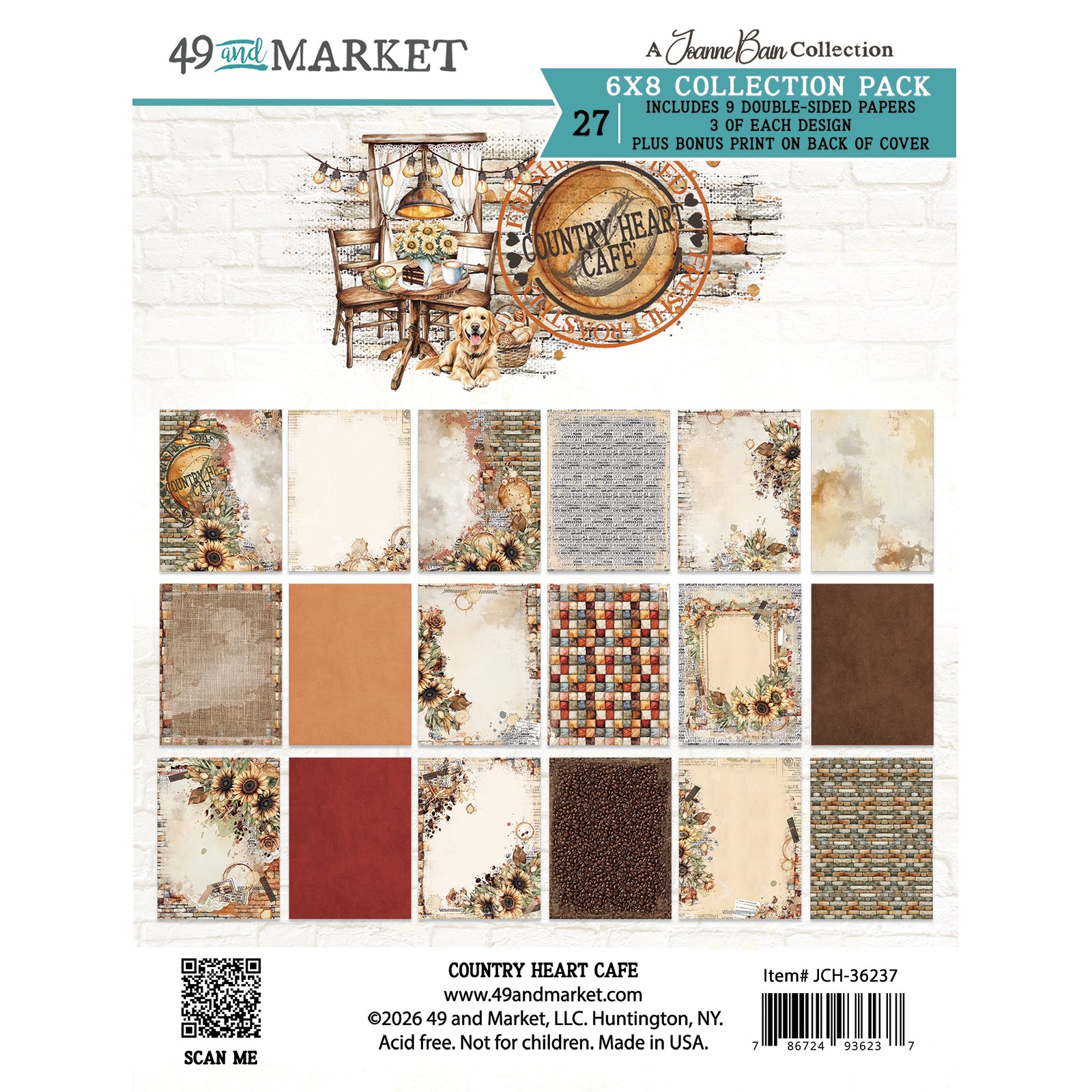 49 & Market Country Heart Cafe 6 x 8 Collection Pack